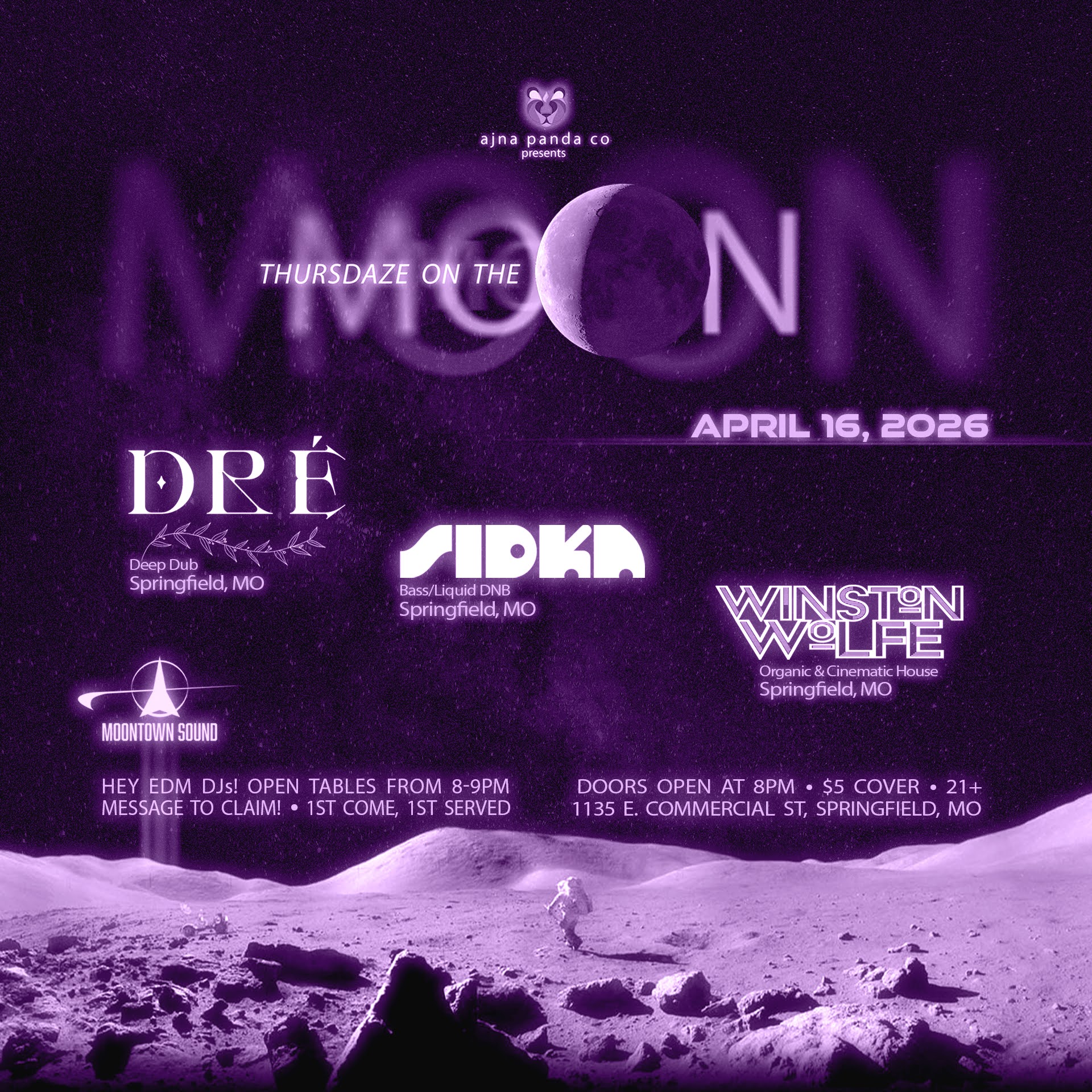 2026-04-16 Thursdaze on the Moon @ Moontown Sound cover